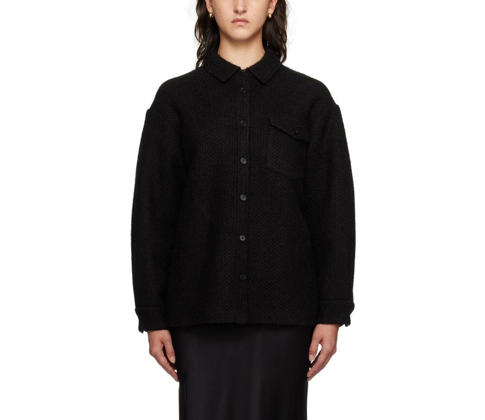 Anine Bing Textured Black Sloan Jacket Size XS